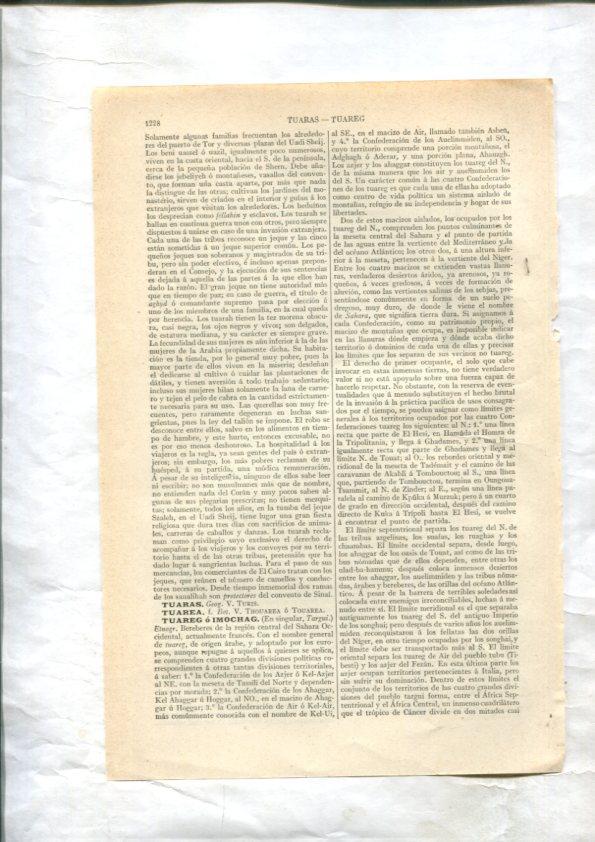 ESPASA 1928: Articulo de 10 paginas sobre Tuareg