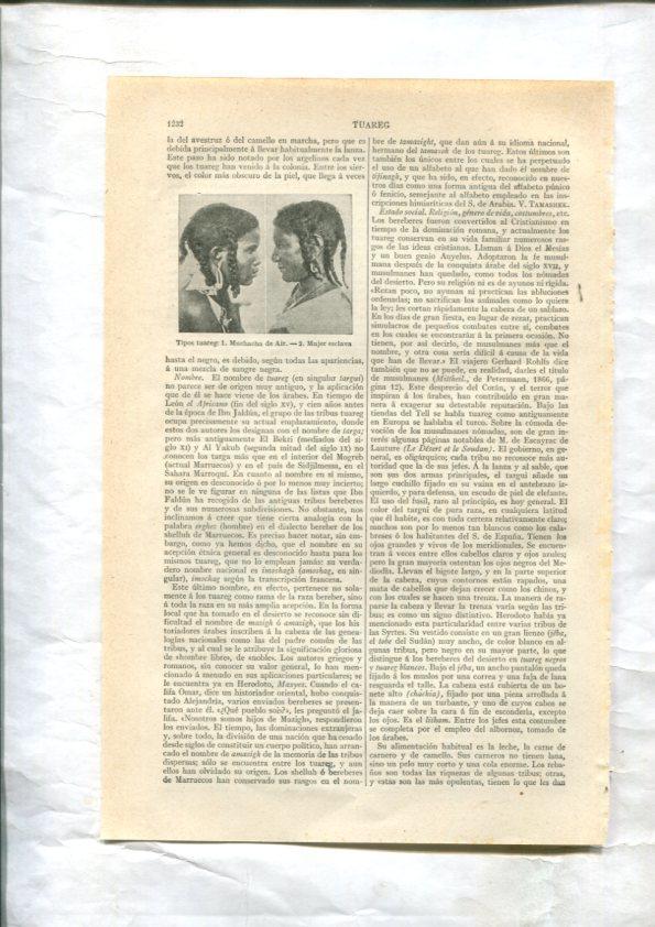 ESPASA 1928: Articulo de 10 paginas sobre Tuareg