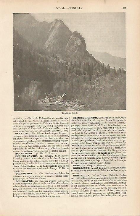 LAMINA ESPASA 19596: Valle de Scinde India
