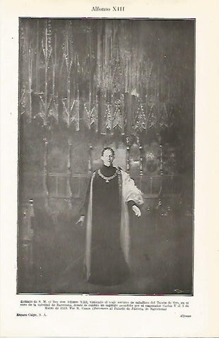 LAMINA ESPASA 11953: Retrato de Alfonso XIII