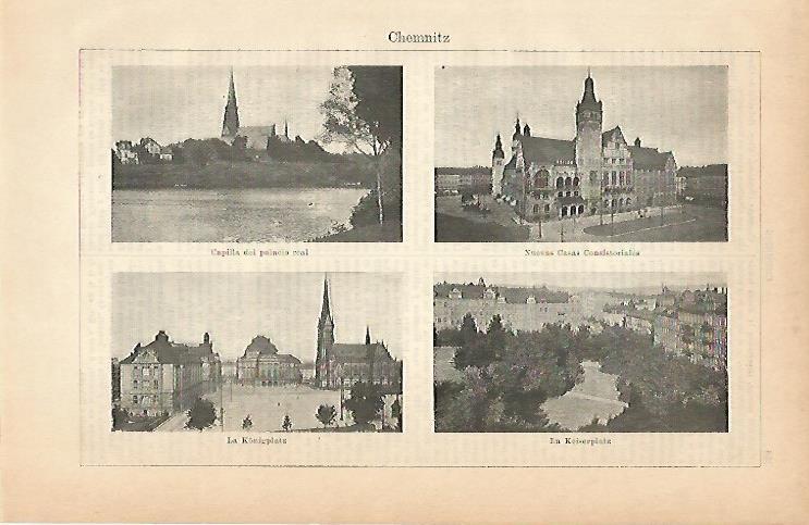 LAMINA ESPASA 1924: Imagenes de Chemnitz Alemania