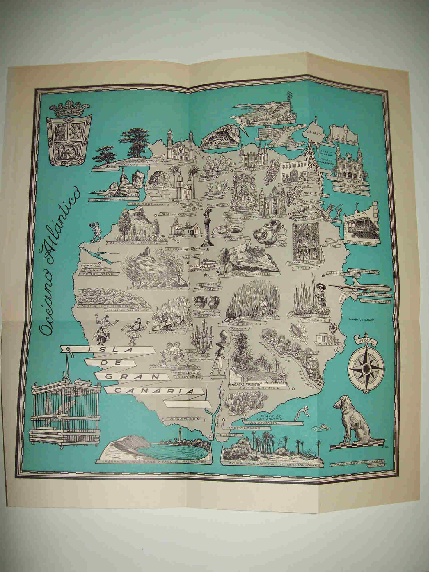 LAMINA 10262: Mapa de la isla de Gran Canaria