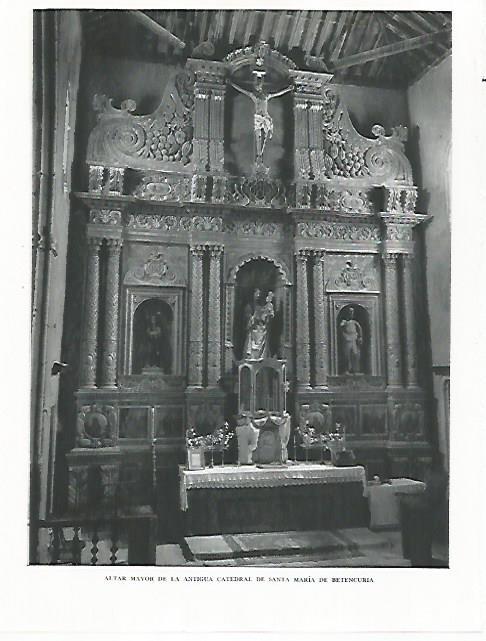 LAMINA 10376: Altar mayor de la Catedral de Santa Maria de Betencuria