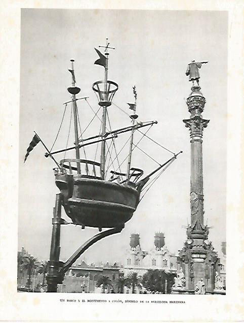 LAMINA 10456: Monumento a Colon en Barcelona