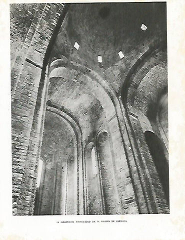 LAMINA 10552: Interior de la Iglesia de Cardona