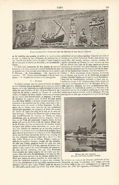 LAMINA ESPASA 2431: Faro de Alejandria mosaico del siglo XII