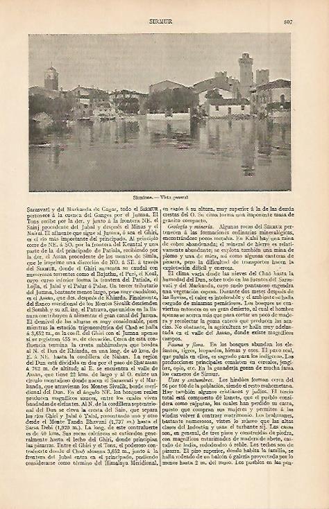 LAMINA ESPASA 2633: Vista general de Sirmione Italia