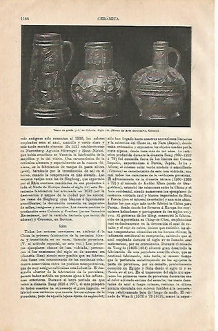 LAMINA ESPASA 2910: Vasos de gres de Colonia Alemania