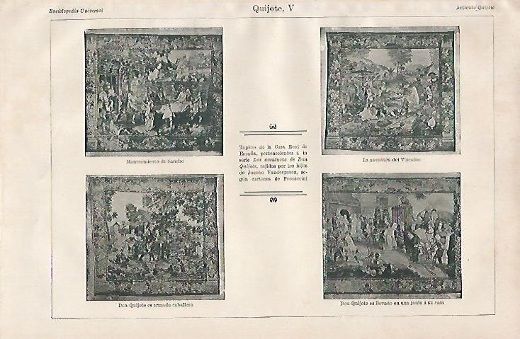 LAMINA ESPASA 20723: Tapices de la Casa Real con escenas de El Quijote