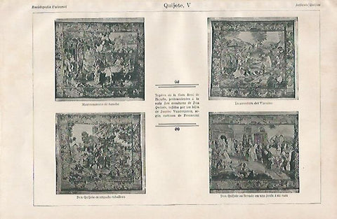 LAMINA ESPASA 20723: Tapices de la Casa Real con escenas de El Quijote