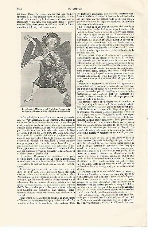 LAMINA ESPASA 20869: Miniatura del Tratado de Cosmografia de Gazwini de 1366