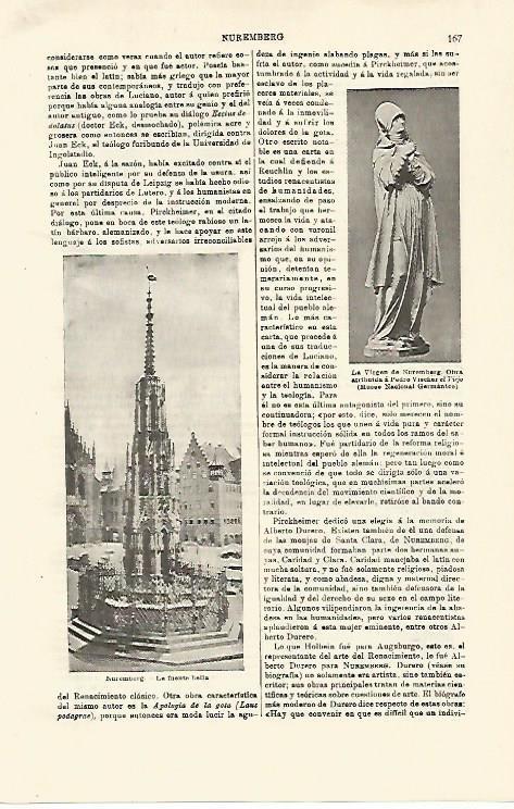 LAMINA ESPASA 21216: La Fuente Bella de Nuremberg