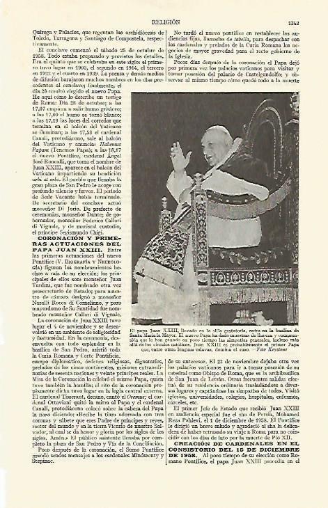 LAMINA ESPASA 21853: El Papa Juan XXIII