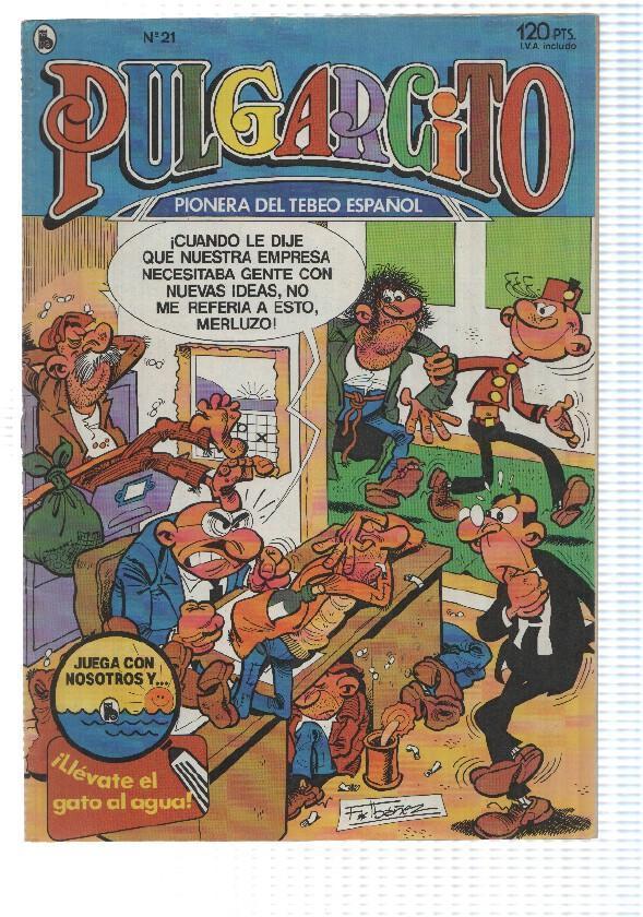 Bruguera: Pulgarcito 3ª epoca año 1985 volumen 021: El Botones Sacarino: noche de brujas, 4ª parte, Hugh el troglodita