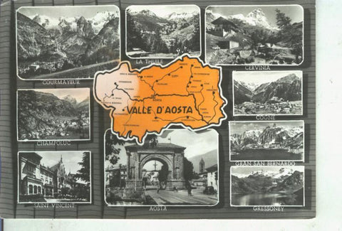 Postal 014688: Vistas varias del valle de Aosta en Italia