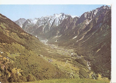 Postal 034614 : Valle Bregaglia vista su Stampa a Vicosoprano (Suiza)
