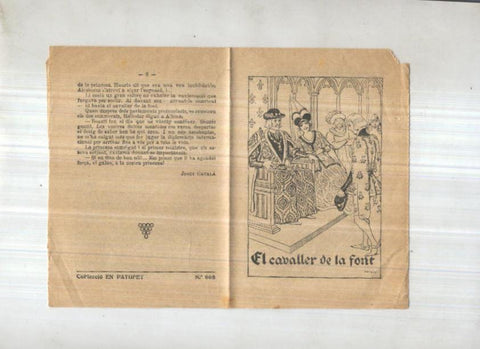 Col-leccio EN PATUFET numero 668: El cavaller de la font (cubierta de Opisso)