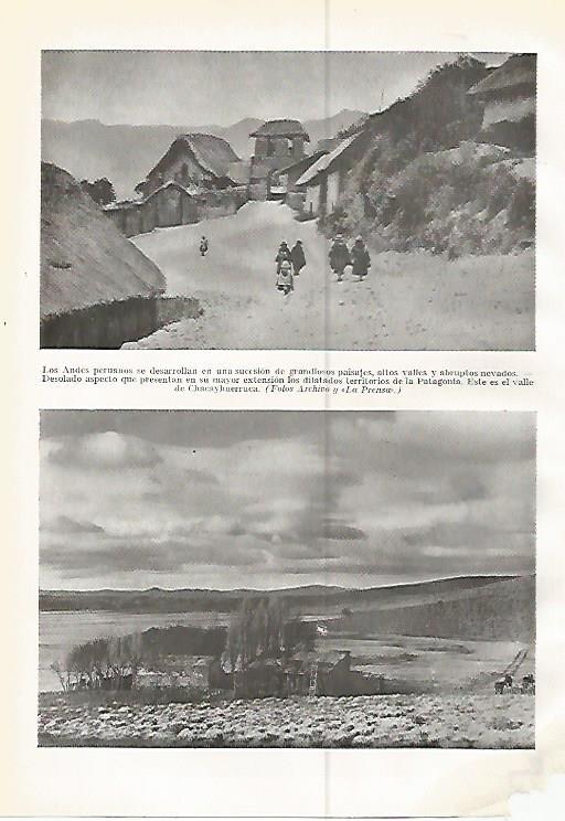 LAMINA GEOGRAFIA 0231: Andes peruanos y Valle de Chacayhuerruca Chile