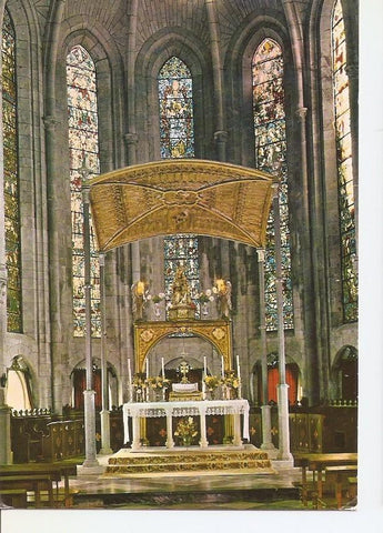 Postal 041902 : Roncesvalles (Navarra). Altar Principal y Baldaquino