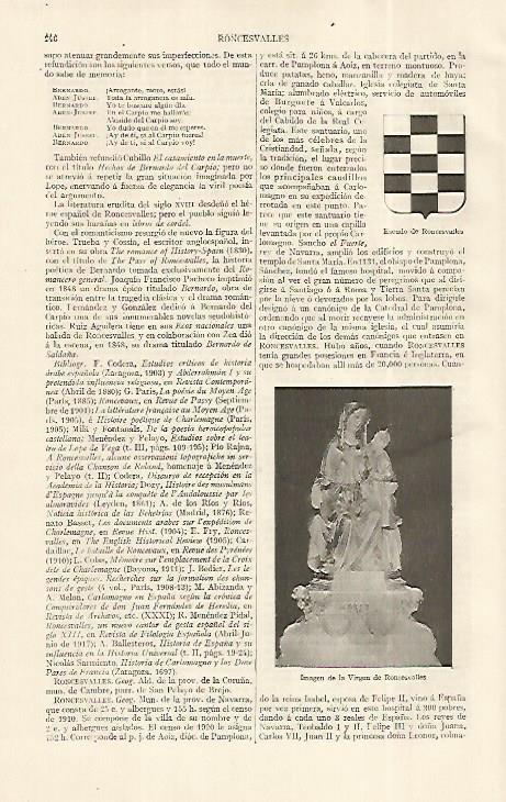 LAMINA ESPASA 19228: Virgen de Roncesvalles