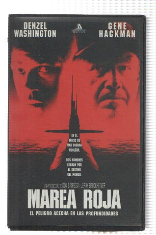 VHS-Cine: MAREA ROJA - Denzel Washintong, Gene Hackman (Hollywood Pictures 1995)