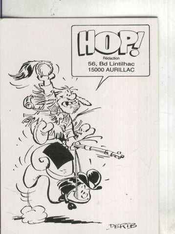 Postal: Tarjeta HOP, fanzine frances