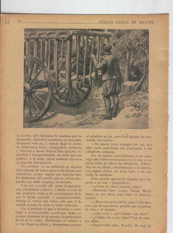 Las famosas aventuras de Don Quijote lamina 13