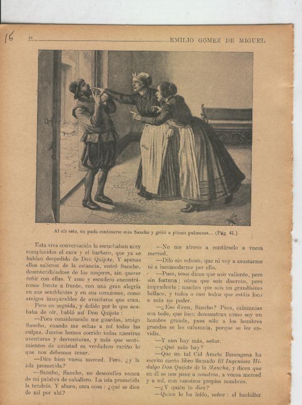 Las famosas aventuras de Don Quijote lamina 15