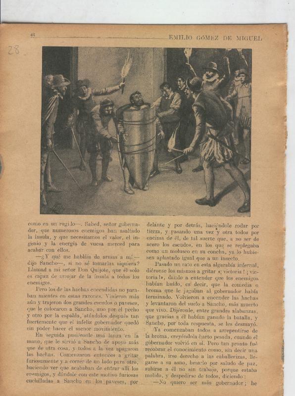 Las famosas aventuras de Don Quijote lamina 28