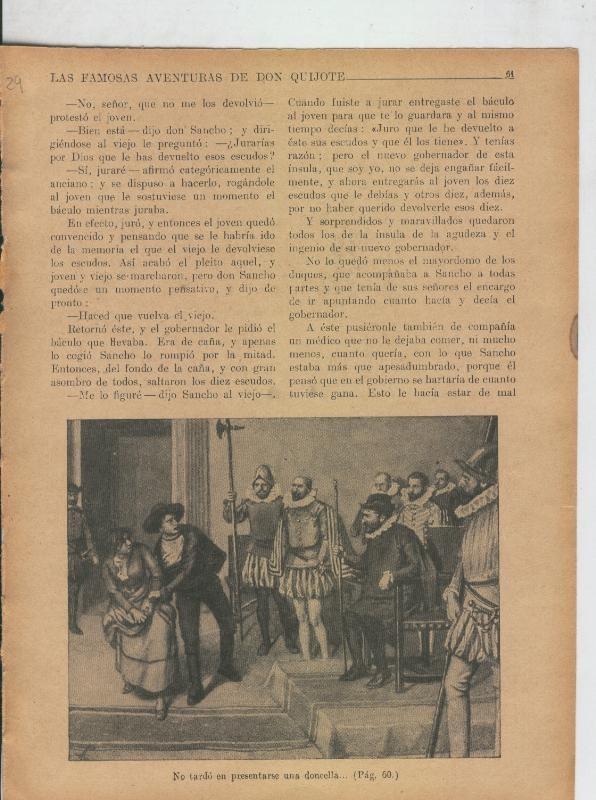Las famosas aventuras de Don Quijote lamina 29