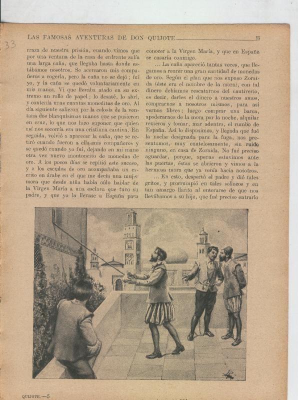 Las famosas aventuras de Don Quijote lamina 33