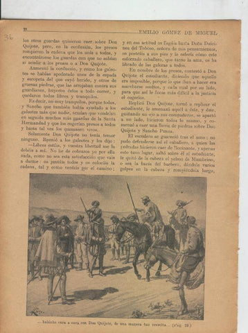Las famosas aventuras de Don Quijote lamina 36