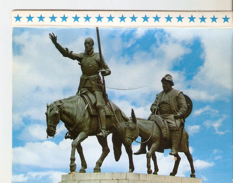 Postal 038790 : Madrid. Estatuas de de Don Quijote y Sancho