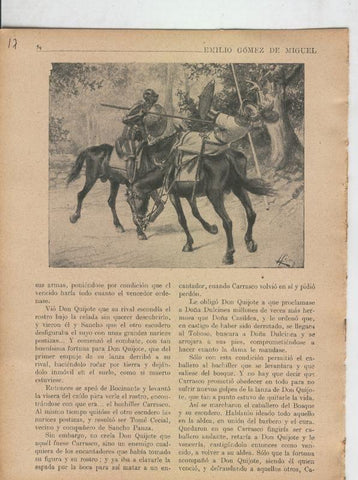Las famosas aventuras de Don Quijote lamina 17