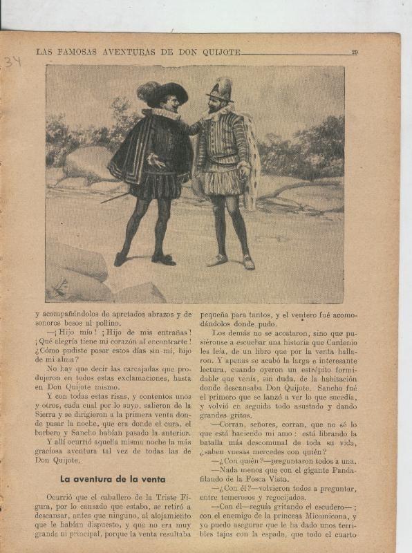 Las famosas aventuras de Don Quijote lamina 34