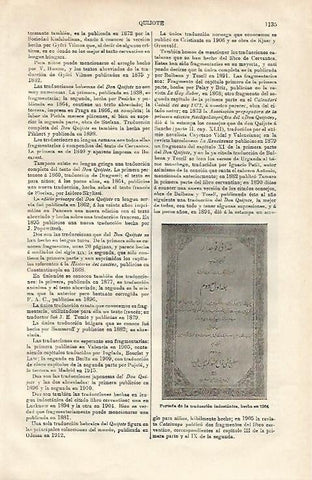 LAMINA ESPASA 20703: Traduccion indostanica de El Quijote de 1904