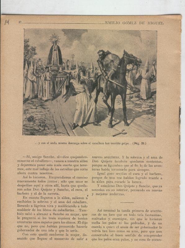Las famosas aventuras de Don Quijote lamina 14