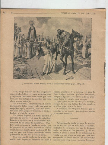 Las famosas aventuras de Don Quijote lamina 14