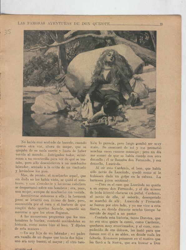 Las famosas aventuras de Don Quijote lamina 35