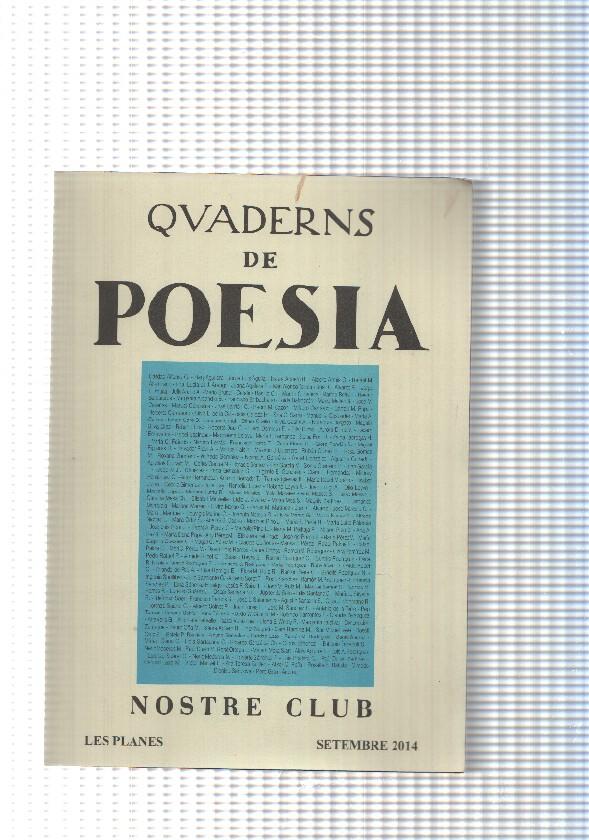 Nostre Club: Quaderns de Poesia, setembre 2014
