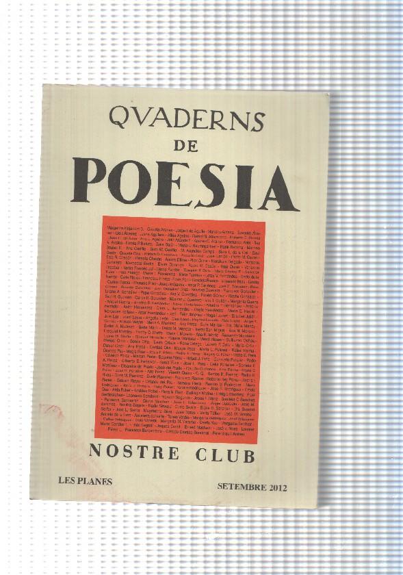 Nostre Club: Quaderns de Poesia, setembre 2012