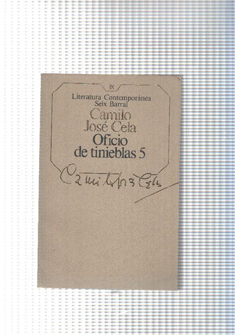 Literatura Contemporanea Seix Barral num.18: Oficio de tinieblas 5