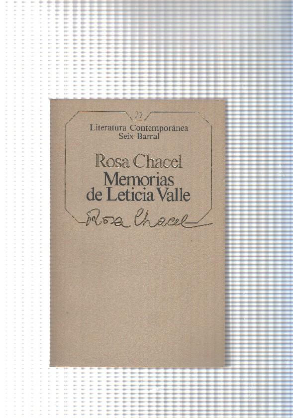 Literatura Contemporanea Seix Barral num.27: Memorias de Leticia Valle