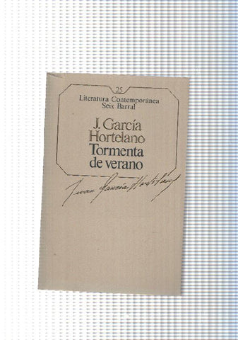 Literatura Contemporanea Seix Barral num. 25: Tormenta de verano