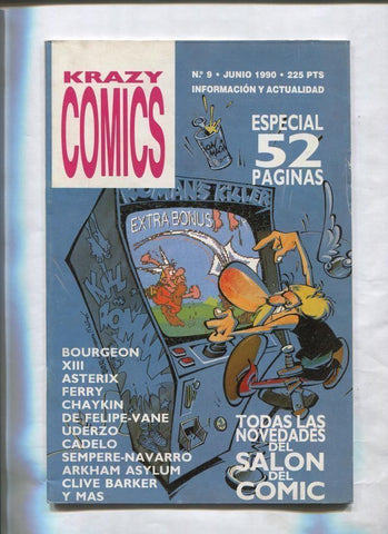 Krazy comics numero 09 (junio 1990): Bourgeon, XIII. Asterix, Chaykin, Uderzo, 