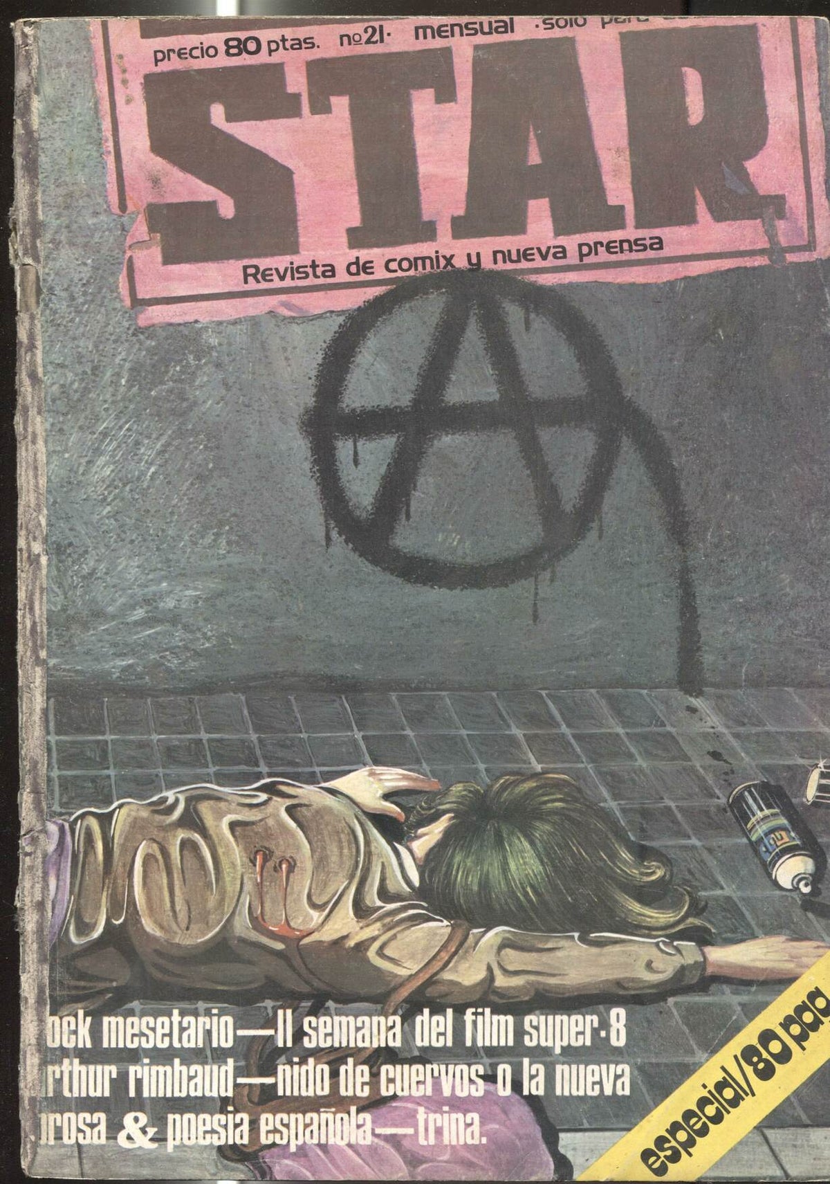 Revista Star numero 21: El rastro (articulo), Rock mesetario, Stalin (comic), Arthur Rimbaud, 