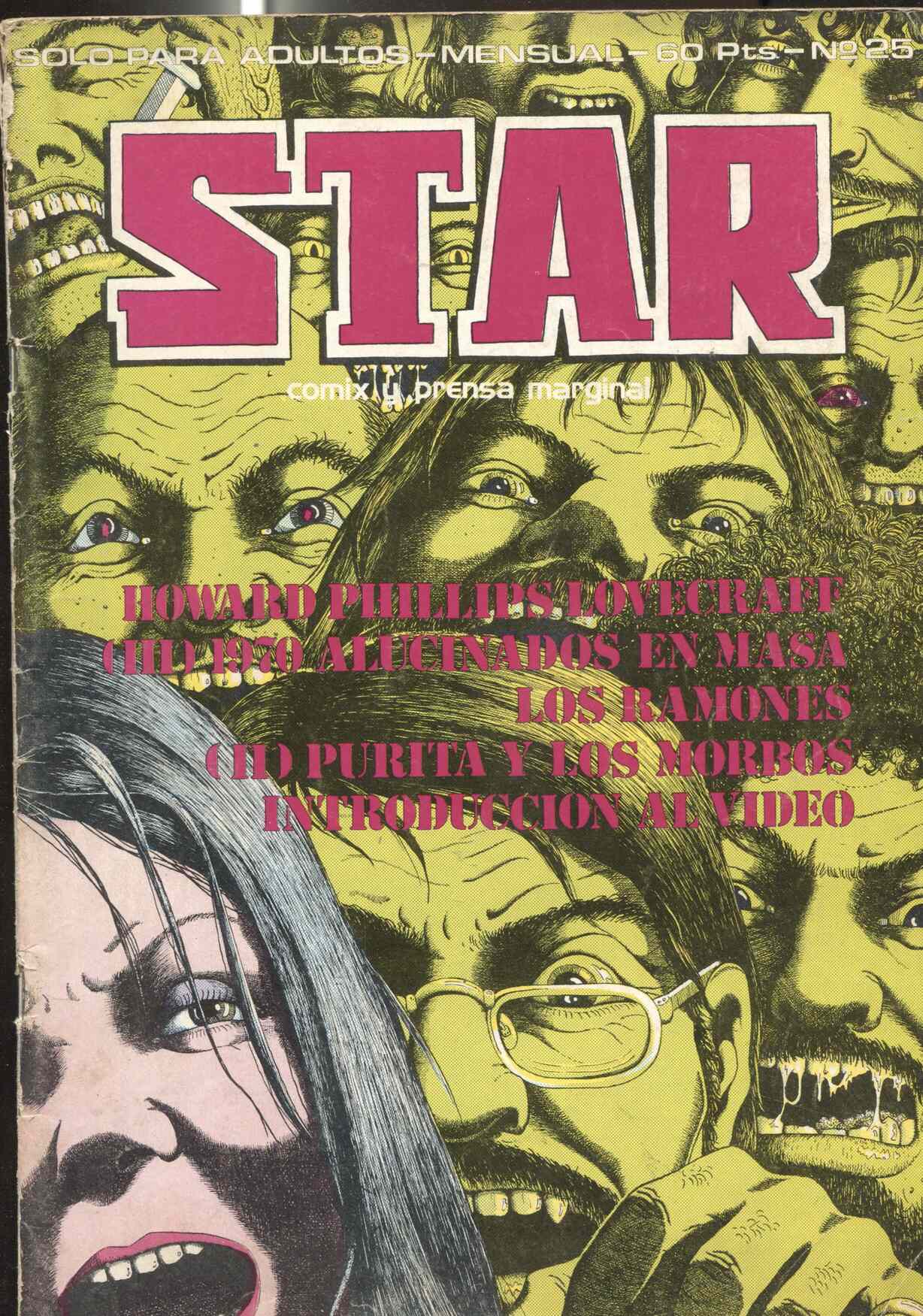 Revista Star numero 25: Nazario (comic), Introduccion al video, Francis Masse (comic), Los ramones