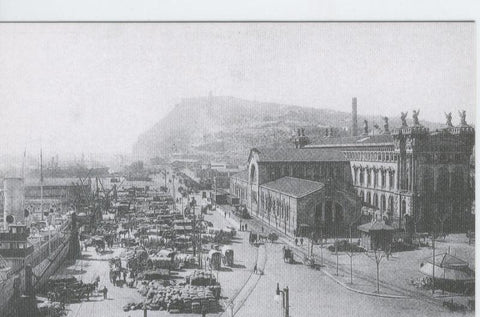 Postal 012148: Muelles y via de Atarazanas, Barcelona años 1910-1912