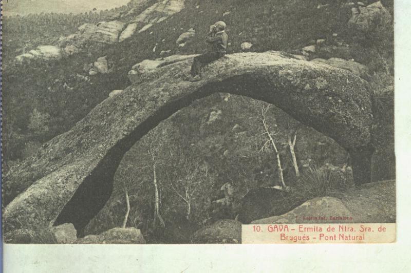 Postal 014035: Pont Natural en la ermita de Nuestra Señora de Brugues en Gava, Barcelona