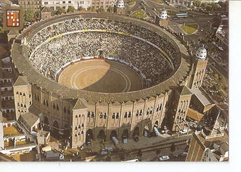 Postal 034328 : Barcelona. Plaza de Toros Monumental. Vista aerea